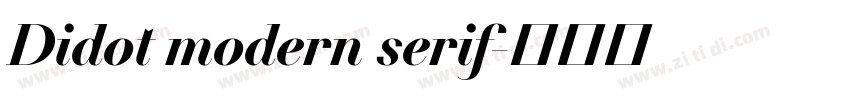 Didot modern serif字体转换 Didot modern serif字体转换